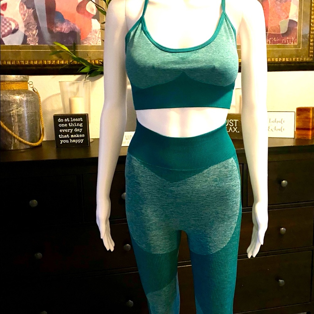 Fitness High Waisted Seamless Leggings Set